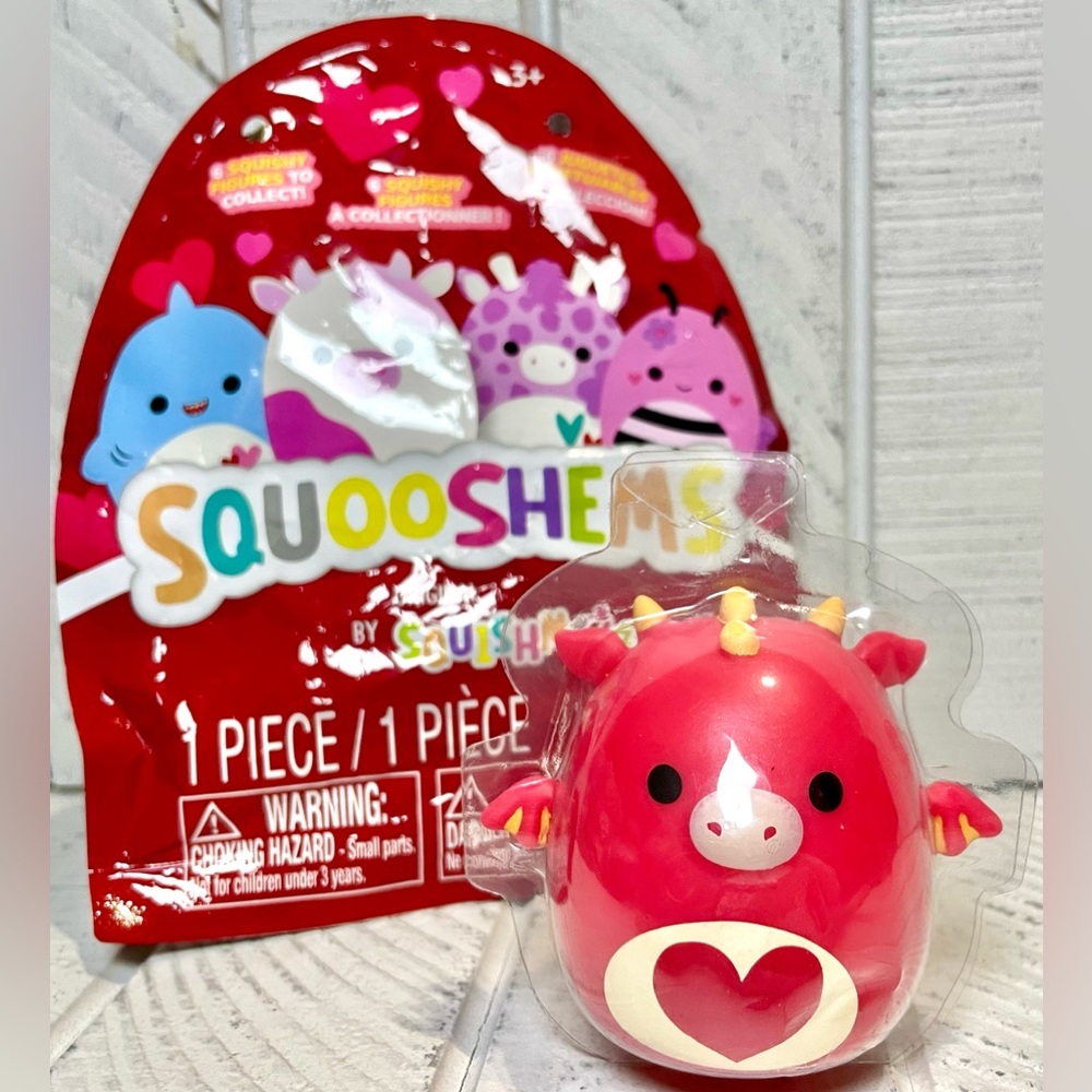 Squooshems By Squishmallows Valentine Squad Baiden Red Dragon Squishy Toy 2021